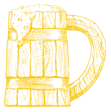 Icône de chope de bière jaune
